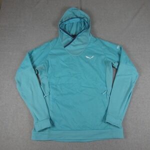 Salewa Pedroc Polartec Alpha‎ Hoody Womens L Blue Pullover Windbreaker Jacket